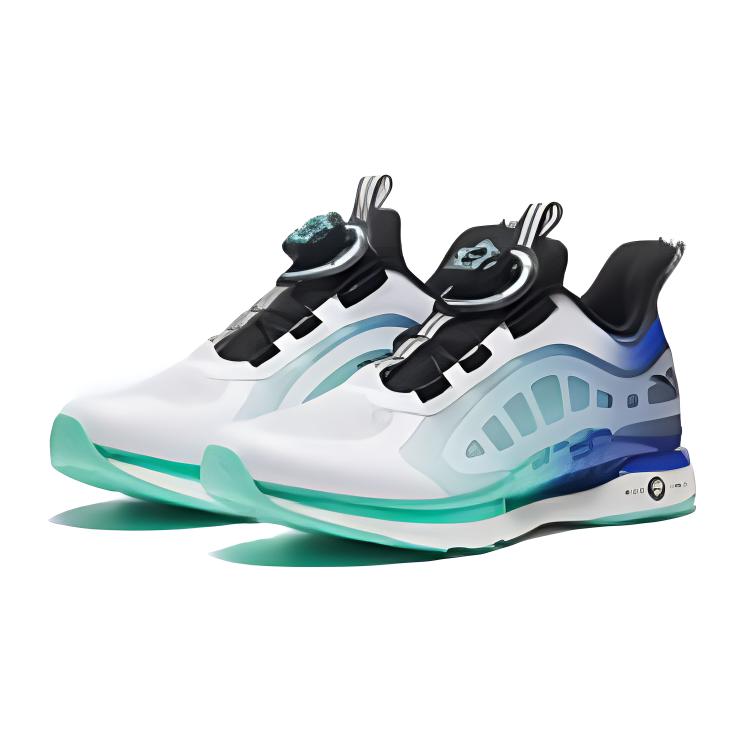 (GS) ANTA Running Series Sneakers 'White Blue Green' A312425577-2