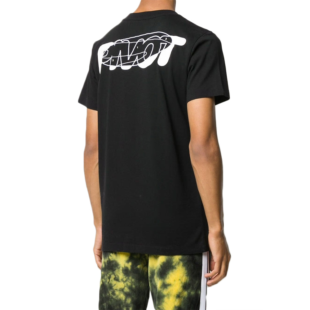 Men's Off-White Arrow Printing Black T-Shirt OMAA027E20JER0101001