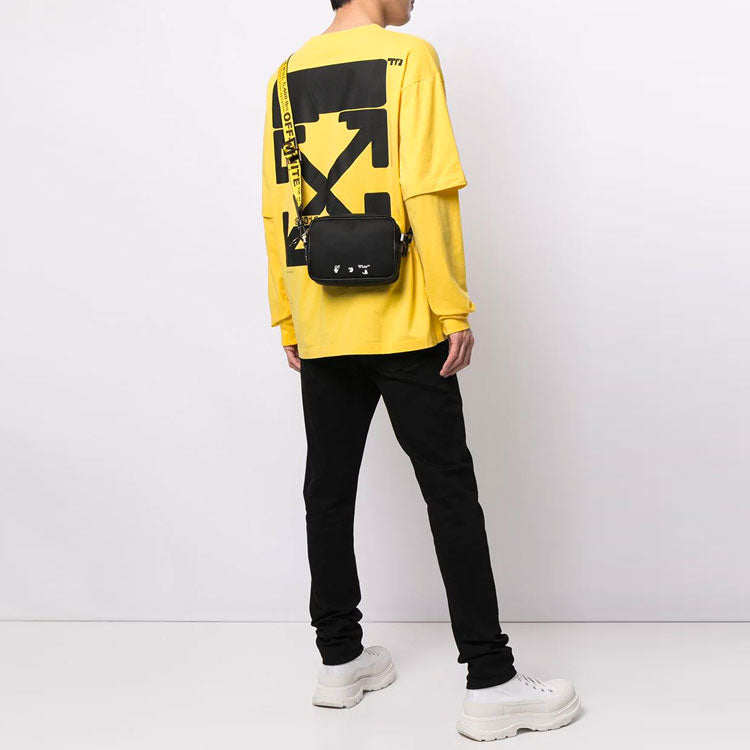Off-White Unisex SS21 Printing Logo Swea Yellow 0MAB022S21JER005