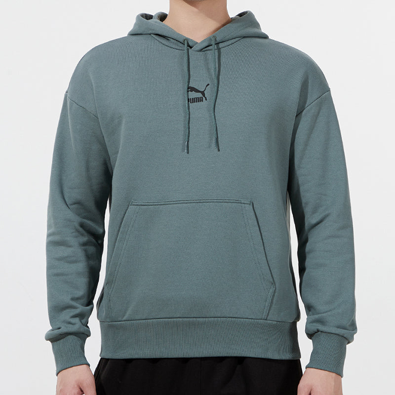 PUMA Classics Oversized Casual Sports Drawstring hooded Long Sleeves Green 533114-68