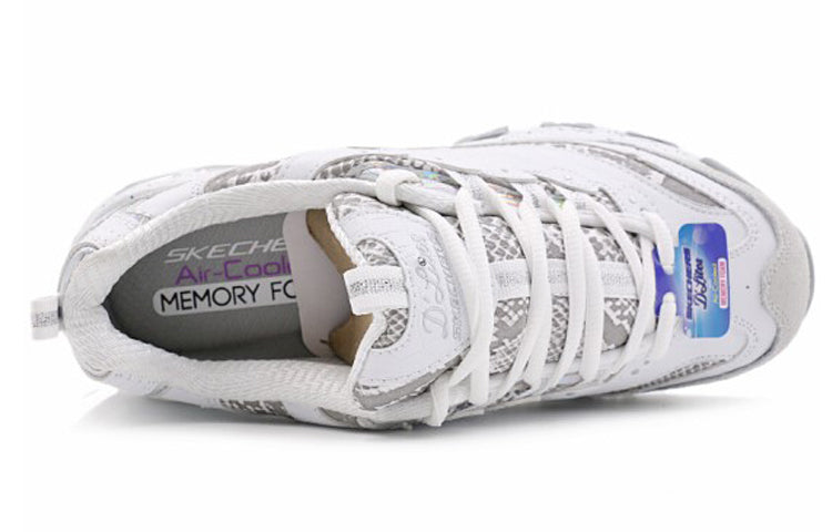 (WMNS) Skechers D'Lites 1.0 GS White/Grey 66666054-WSL