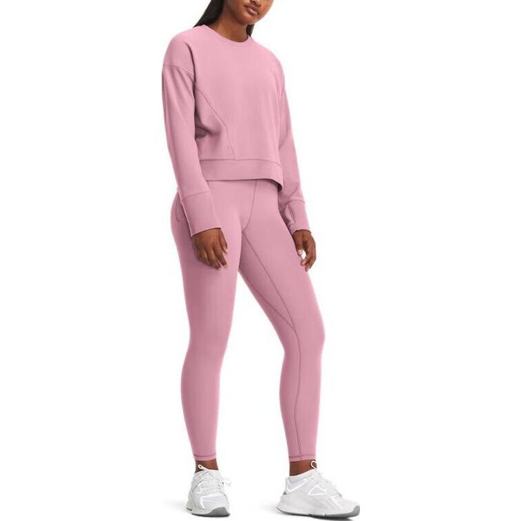 (WMNS) Under Armour Unstoppable Fleece Crew 'Pink' 1379880-697