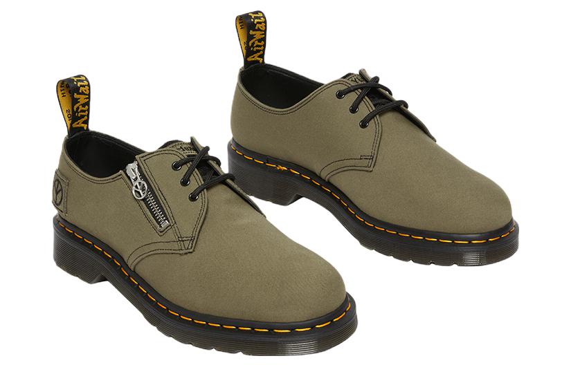 Dr. Martens x Babylon 1461 Canvas & Leather Oxford Shoes 'Black Olive' 27990335