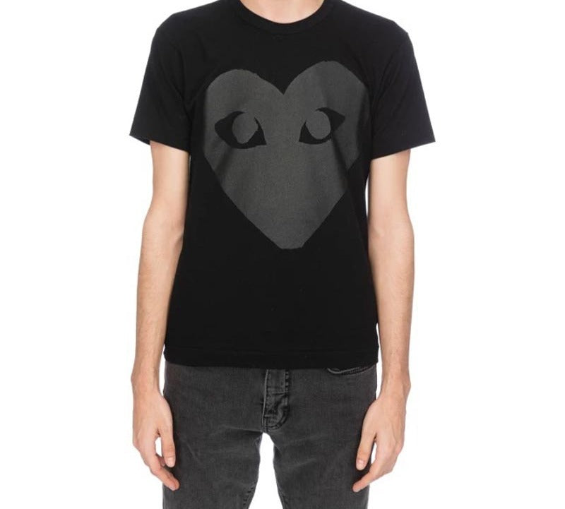 COMME des GARCONS PLAY Heart Shape Printing Short Sleeve Tee 'Black' AZ-T190-051-1