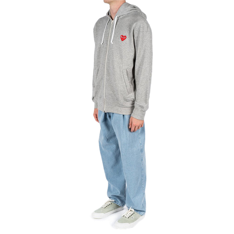 COMME des GARCONS PLAY Multi Heart Zip Up Hoodie 'Grey' AZ-T250-051-1
