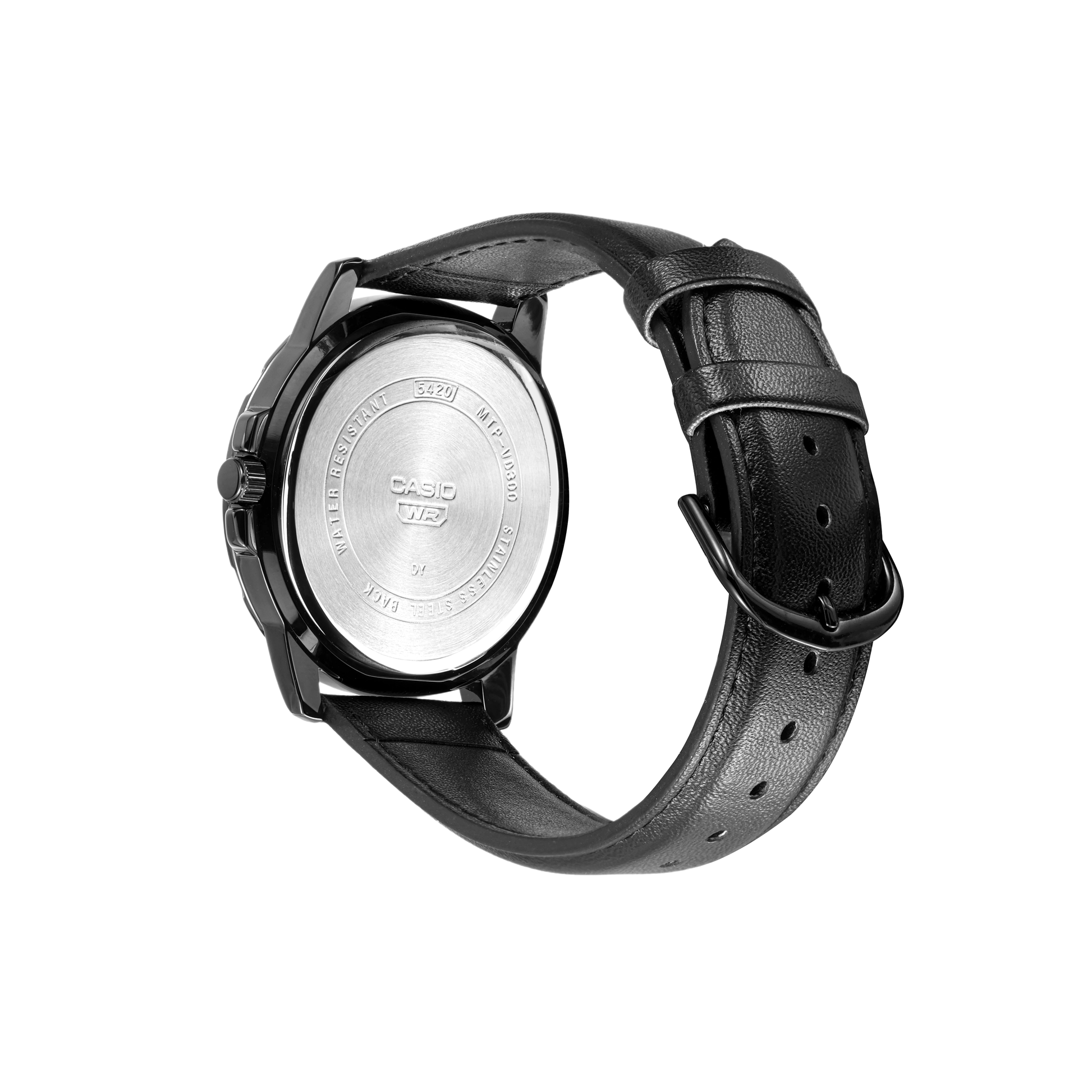 Casio Dress Classic Minimalistic Stainless Steel Analog Watch 'Black Metallic' MTP-VD300BL-1E