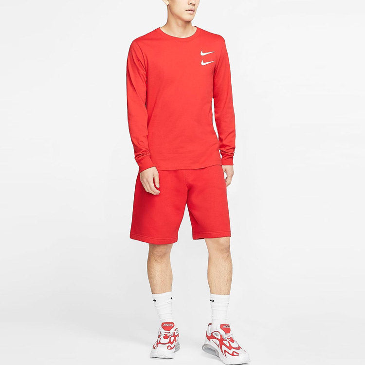 Men's Nike Printing Round Neck Long Sleeves Red T-Shirt CK2260-657