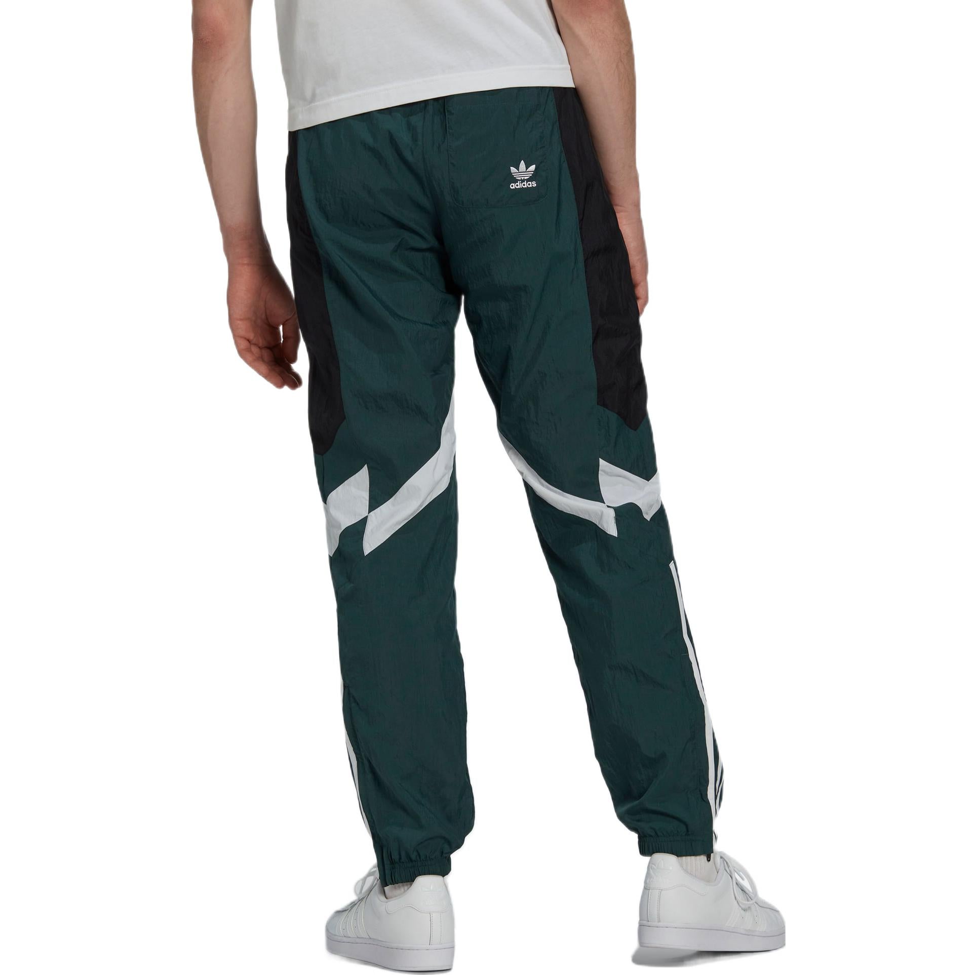 Men's adidas originals Woven Tp Logo Printing Elastic Waistband Drawstring Sports Pants/Trousers/Joggers Green HK7324