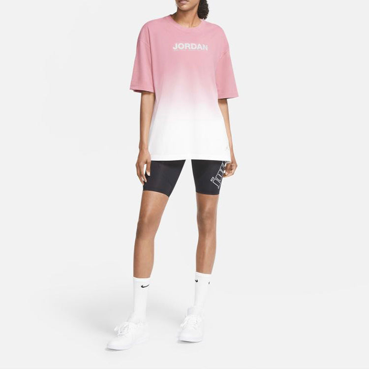 (WMNS) Air Jordan Gradient Sports Short Sleeve Pink White CU6368-101
