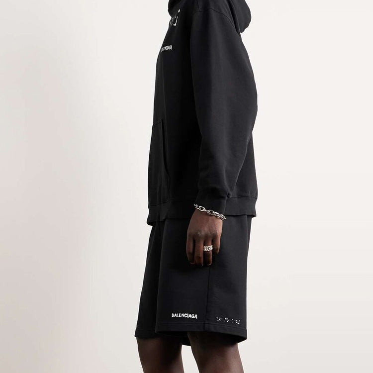 Balenciaga FW23 Logo Shorts 'Black' 676137TOVO61070