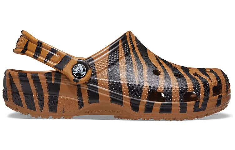 Crocs Classic clog Animal Printing Beach Tiger Stripes Yellow Sandals 206676-2ZF