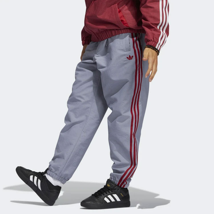 Men's adidas originals Retro Contrasting Colors Stripe Sports Pants/Trousers/Joggers Gray GR8763