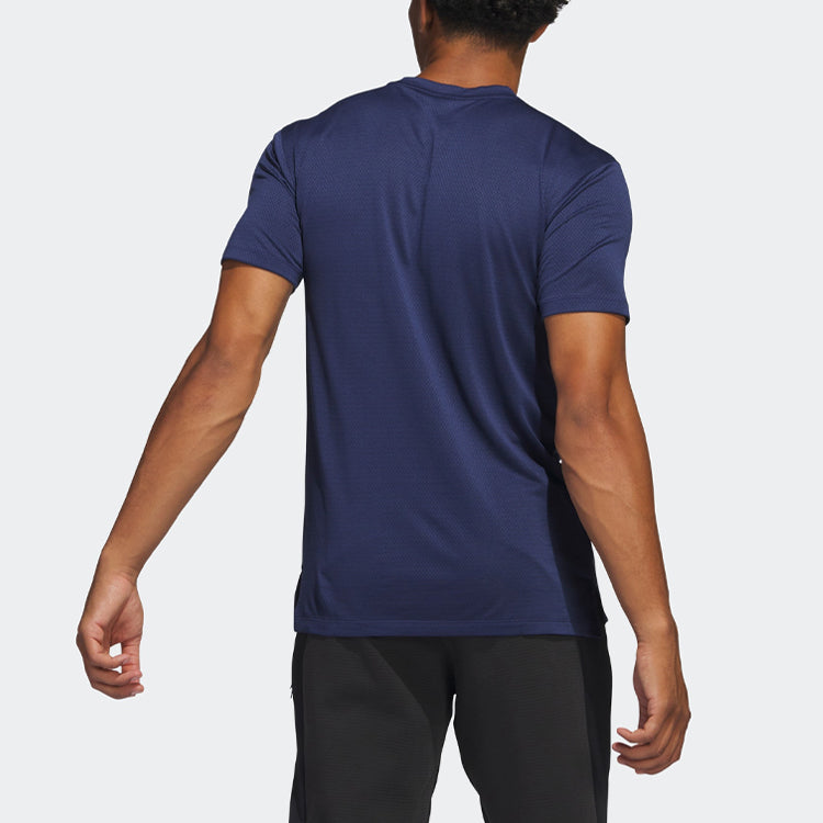 adidas Hustle for the Muscle AEROREADY Short Sleeve Graphic Training Tee 'Dark Blue' H44746
