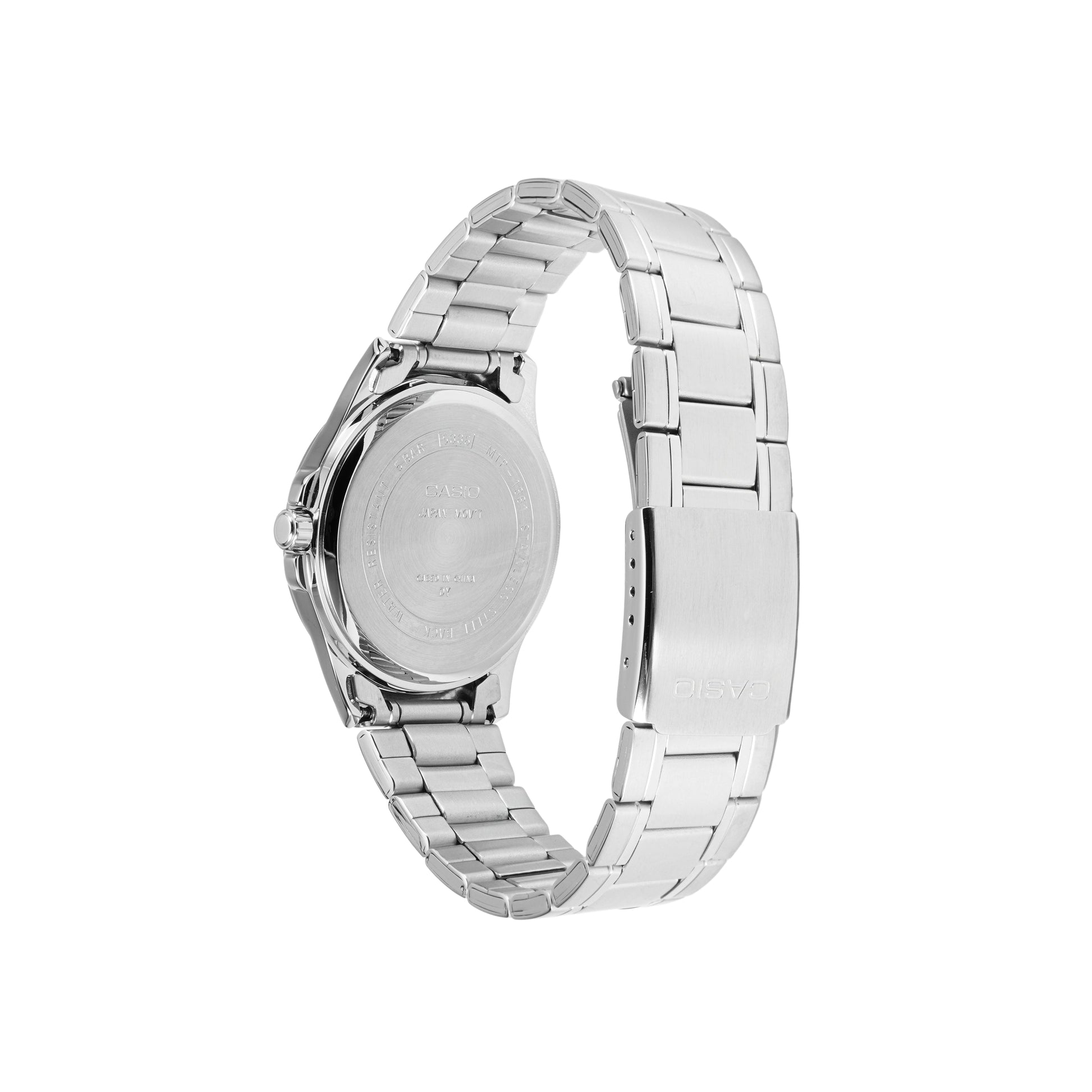 CASIO ENTICERSeries Stainless SteelStrapQuartzWatch Men's Silver Waterproof EDIFICE Mens White Analog MTP-1381D-7A