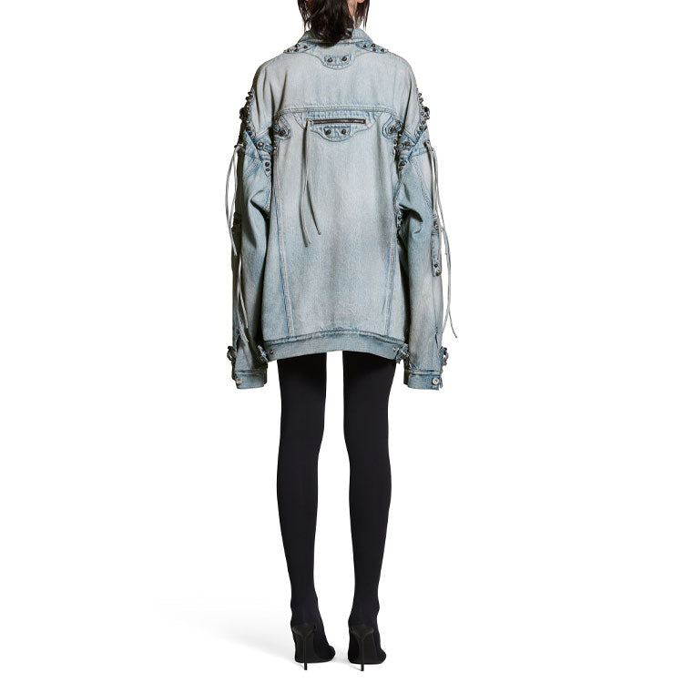 Balenciaga Cagole Oversized Jacket 'Blue' 764521TDW144016