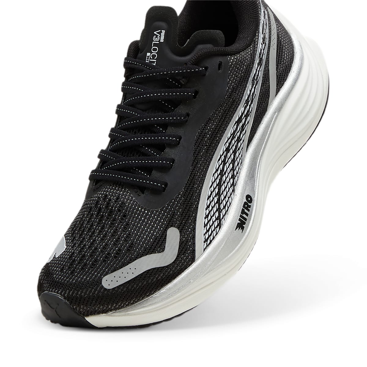 (WMNS) PUMA Velocity Nitro 3 'Black Silver' 377749-01