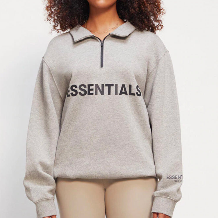 Fear of God Essentials FW20 Half Zip Pullover 'Oatmeal' 0192250500233260