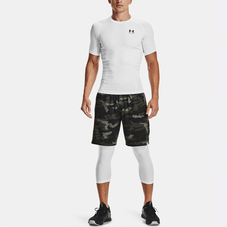 Men's Under Armour Logo Printing Round Neck Short Sleeve White 1361518-100
