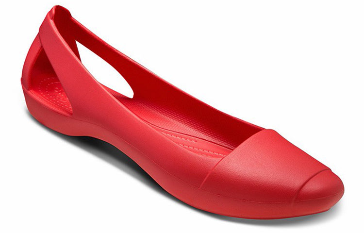(WMNS) Crocs Flat Red Sandals 202811-8C1