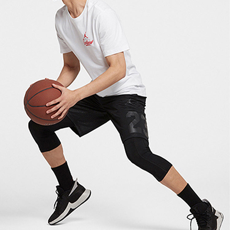 Air Jordan Man Back Print Basketball Short Sleeve Men White CI0079-100