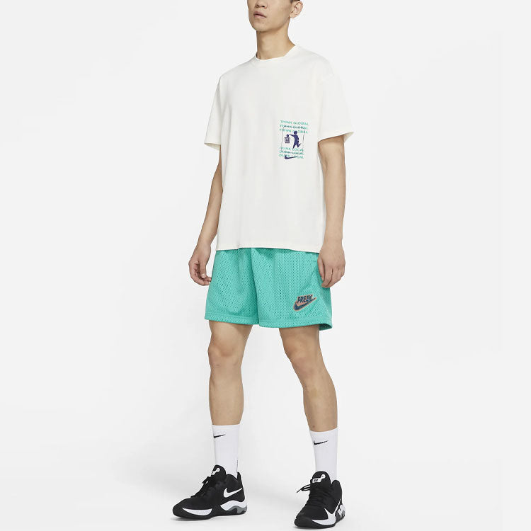 Nike Printing Basketball Sports Round Neck Short Sleeve White DJ1577-901
