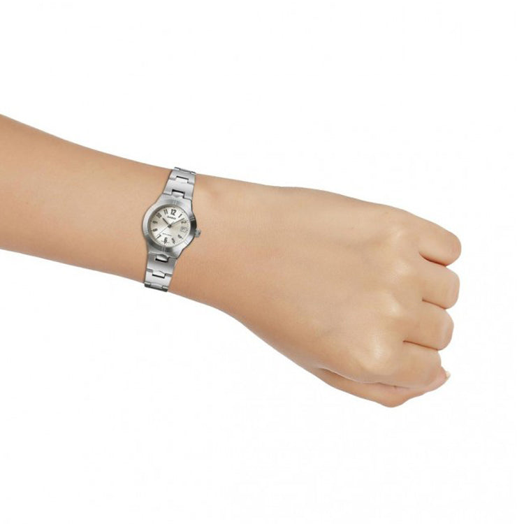 CASIO Quartz Waterproof White Analog LTP-1241D-7A2