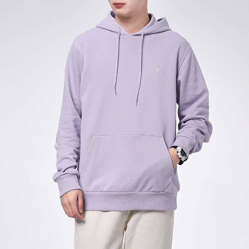 Men's Converse Athleisure Casual Sports Hooded Pullover Knit Light Purple 10020343-A19
