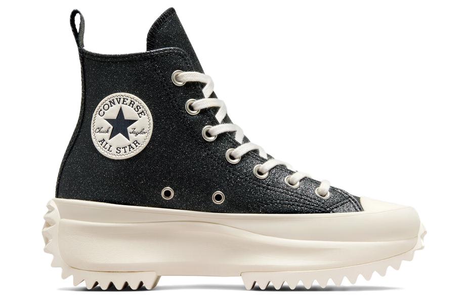 Converse Run Star Hike Leather High Top 'Sparkly Black' A07947C