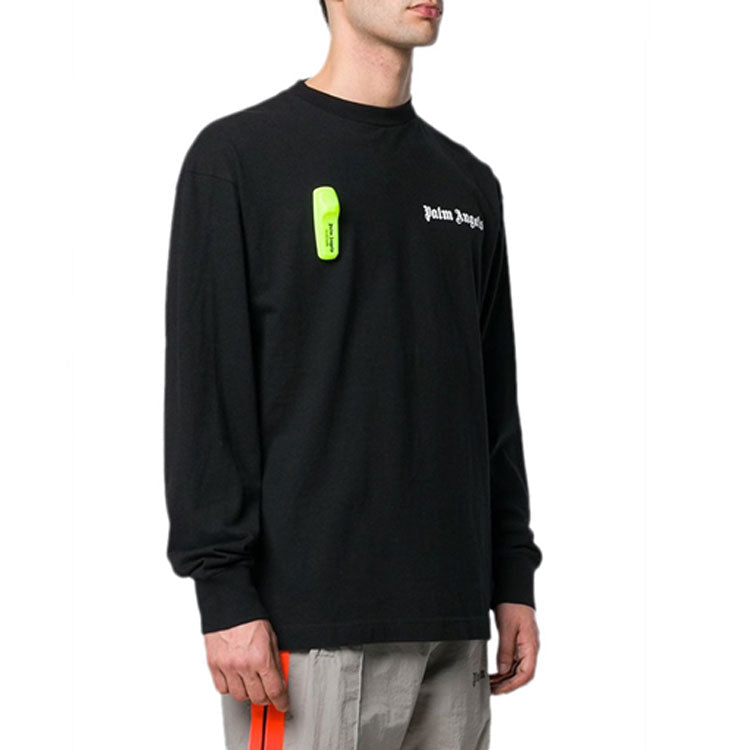 Men's PALM ANGELS Basic Long Sleeves Black PMAB002S194130081001