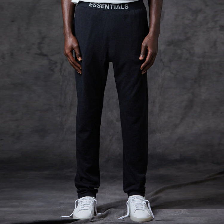 Fear of God Essentials FW20 Knit Logo Pants 'Black' FOG-FW20-183