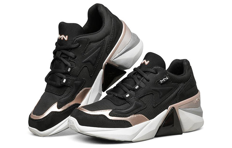 (WMNS) Skechers Diamond Air Sneakers Black 133070-BLK