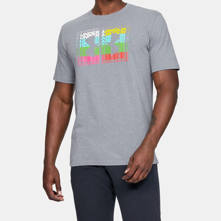 Men's Under Armour Multi Logo Training Sports Gray 1348433-035