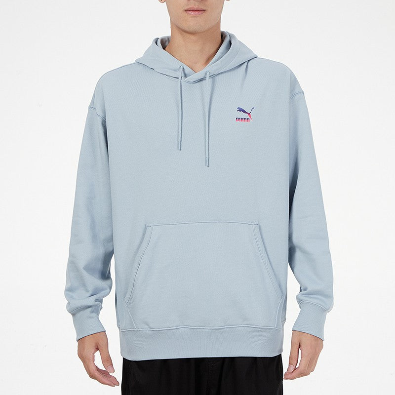 PUMA Logo Hoodie 'Light Blue' 534443-61