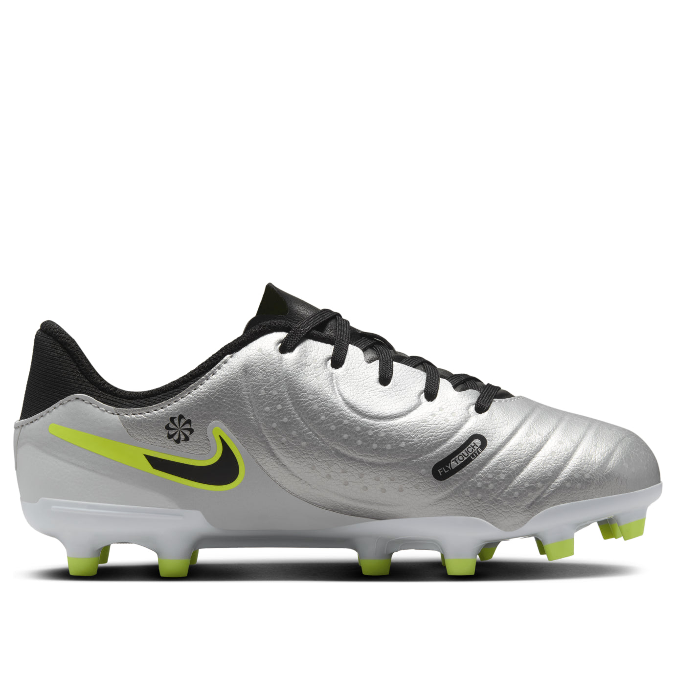 (GS) Nike JR. Tiempo Legend 10 Academy MG 'Metallic Silver Black Volt' DV4348-001