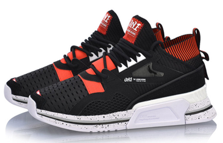 (WMNS) Li-Ning 001 T1000 No Boundry Mid 'Black Red' AGLP012-1