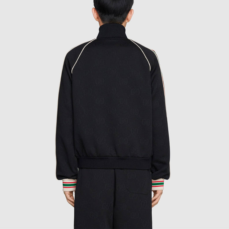 Gucci Classic G Alphabet Knit Zipper Jacket Black 662270-XJDE9-1043