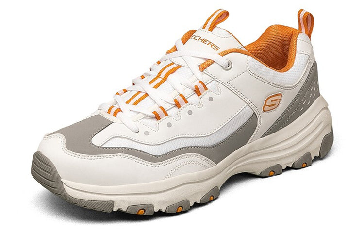Skechers D'Lites I-Conik Low-Top Running Shoes White/Orange/Grey 8790091-WMLT