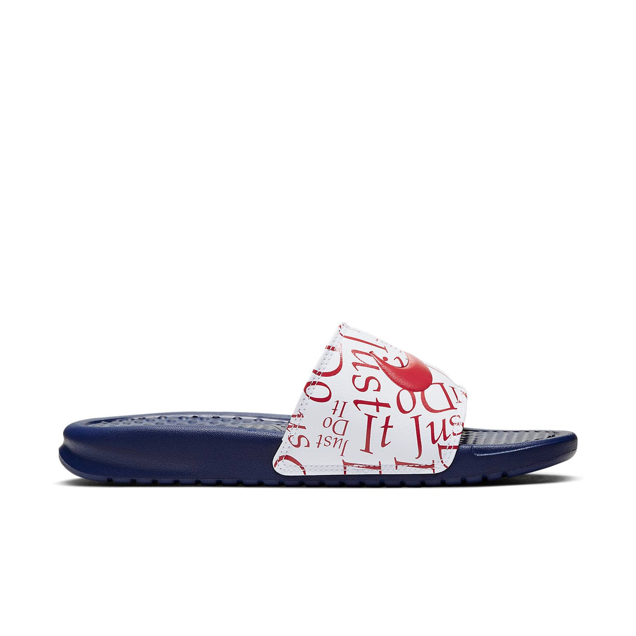 (WMNS) Nike Benassi Jdi Print Slides Blue/Red 618919-406
