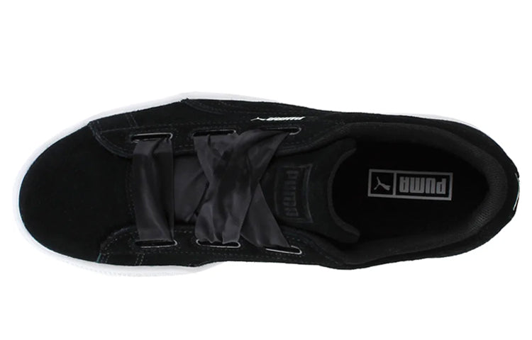 (GS) PUMA Suede Heart Sneakers Black/White 365009-03