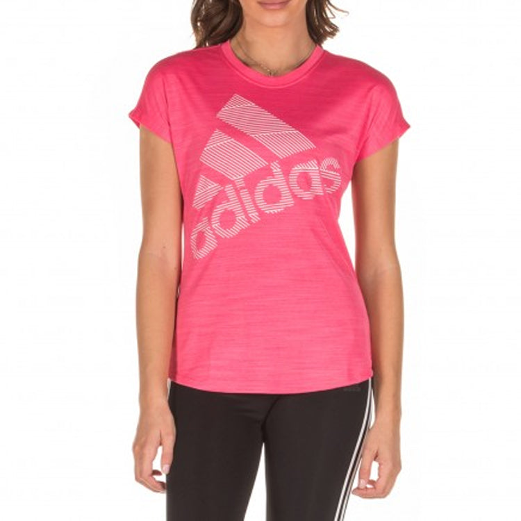 (WMNS) adidas Training Sports Round Neck Short Sleeve Pink Red EB4499