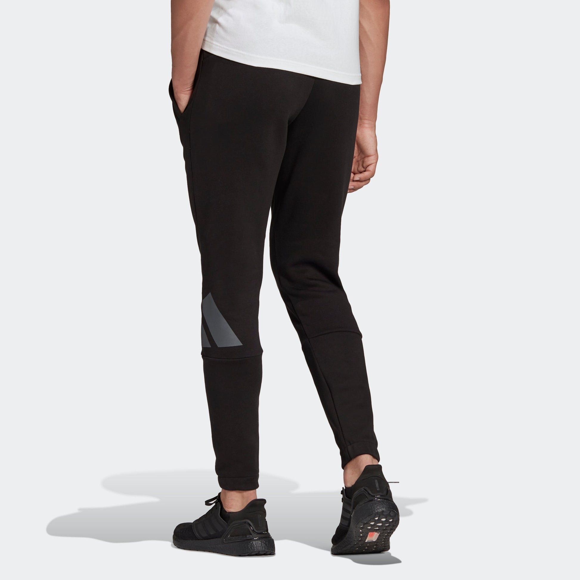 Men's adidas Logo Pant Contrasting Colors Large Logo Sports Pants/Trousers/Joggers Black HI1182