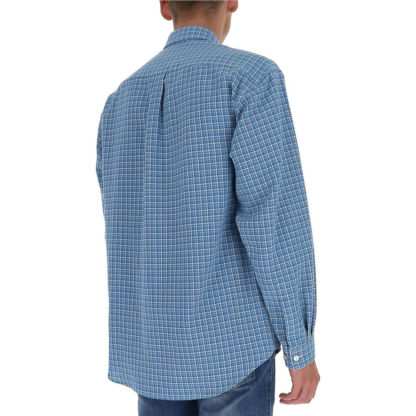 Gucci Mushroom Embroidery Check Shirt 'Blue' 628336-ZAFK2-4531