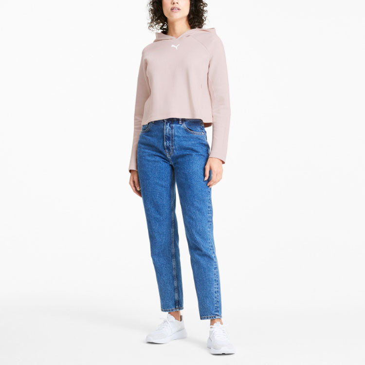 (WMNS) PUMA Evostripe Logo Short Hoodie 'Pink' 582905-17
