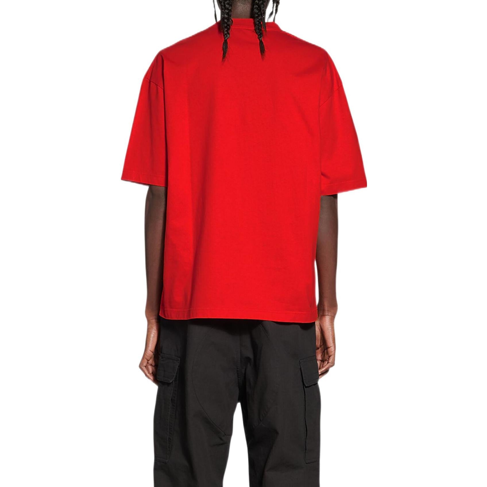 Balenciaga Qixi Crest T-Shirt Medium Fit 'Red' 612966TMVL46971