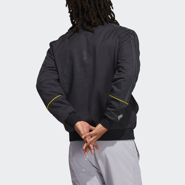 adidas Hrdn Bomber Logo Sports Basketball Jacket Black GP9790