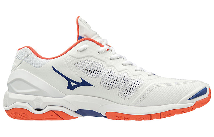 Mizuno Wave Stealth 5 Low Tops Volleyball Shoes White Blue Pink X1GA180027