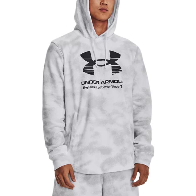 Under Armour Rival Terry Hoodie 'White Grey' 1377185-100