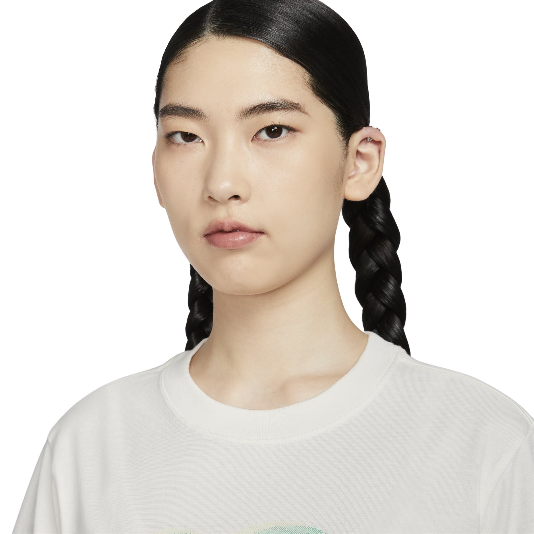 (WMNS) Nike Sportswear Essential Graphic T-Shirt Asia Sizing 'Sail' HM4594-133