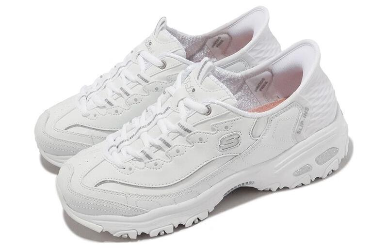 (WMNS) Skechers D'Lites 'White Silver' 150031-WSL