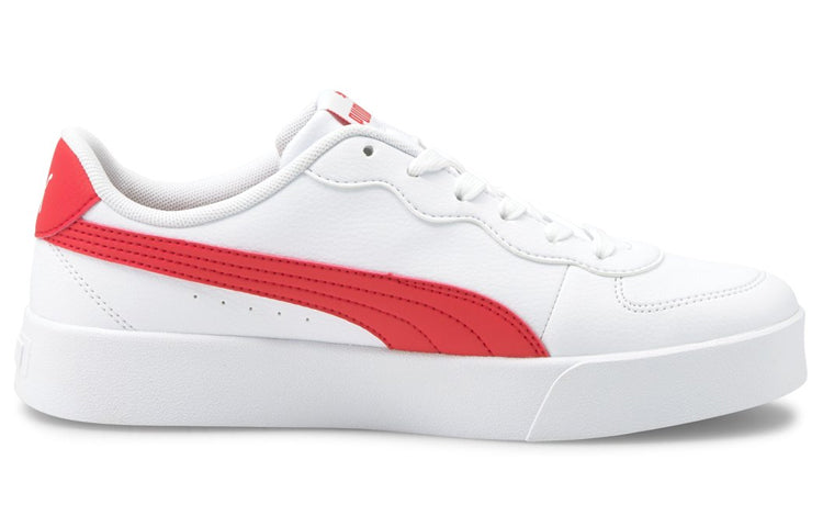 (WMNS) PUMA Skye Clean Casual Board Shoes White/Red 380147-03
